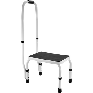 VEVOR Taburete de 1 peldaño con capacidad para 330 libras altura ajustable en 3 niveles con asa