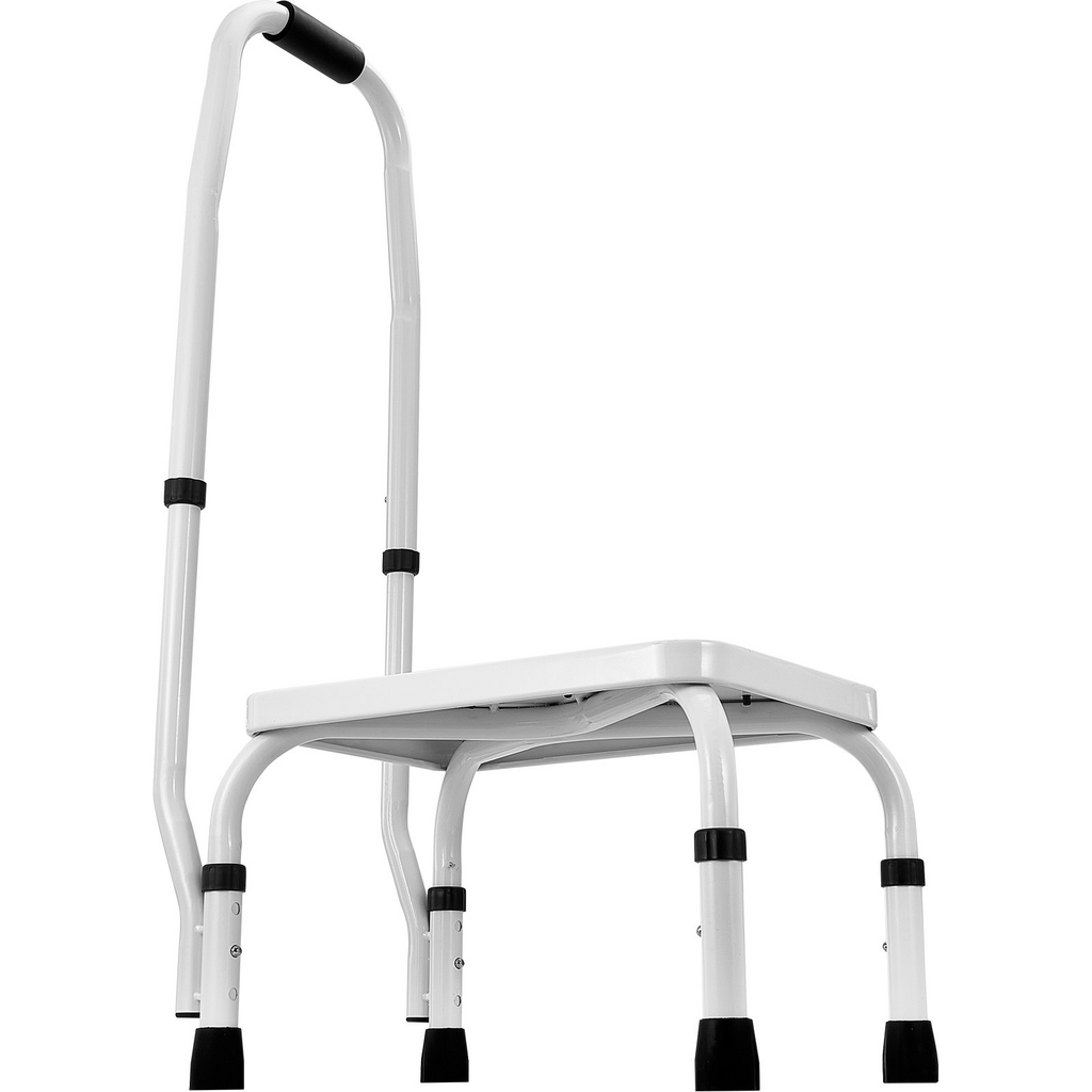VEVOR Taburete de 1 peldaño con capacidad para 330 libras altura ajustable en 3 niveles con asa