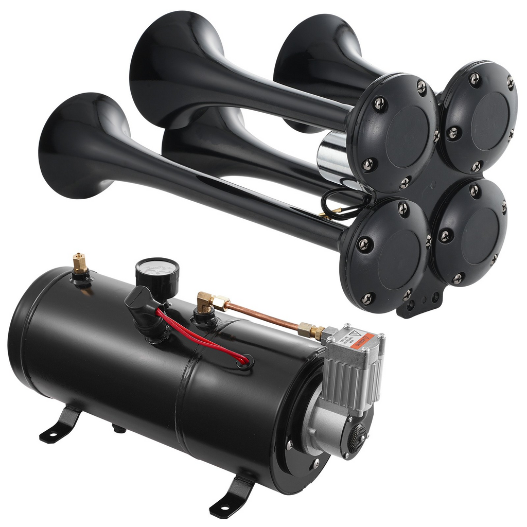 Kit de bocinas de tren VEVOR 150 dB compresor de aire de 12 V y 120 psi tanque de 0,8 galones/3 L
