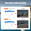 VEVOR - Cubierta para bote con toldo Bimini de 3 arcos de poliéster 900D con marco de aleación de aluminio de 1"
