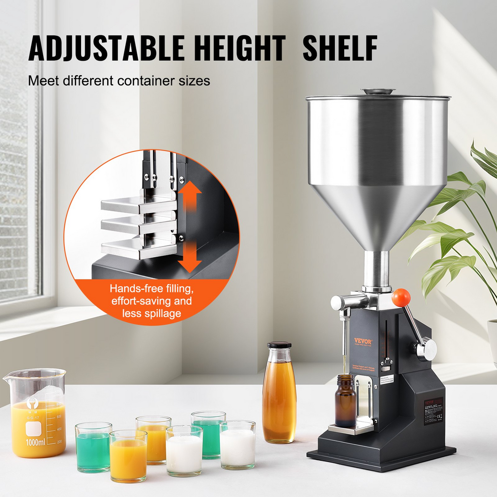 Máquina llenadora manual de líquidos en pasta VEVOR llenadora de botellas de 5 a 100 ml