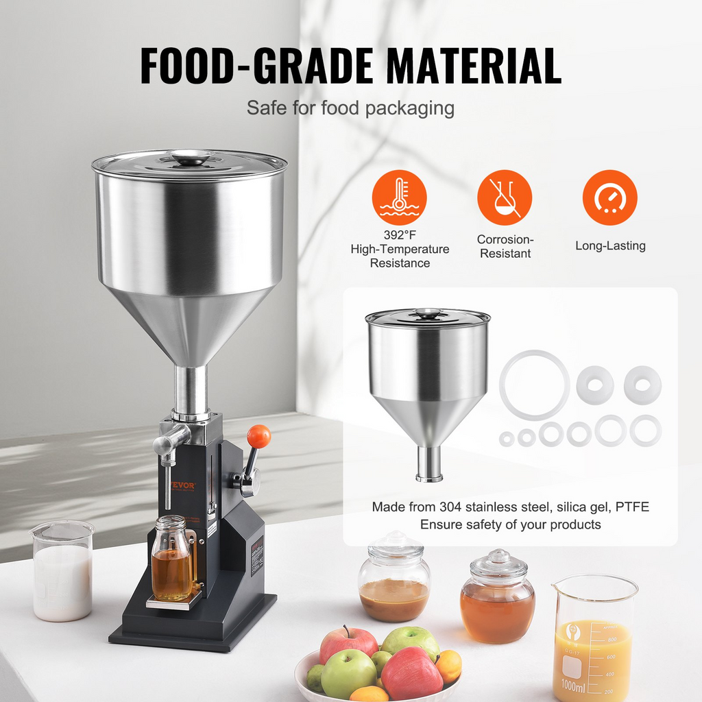 Máquina llenadora manual de líquidos en pasta VEVOR llenadora de botellas de 5 a 100 ml