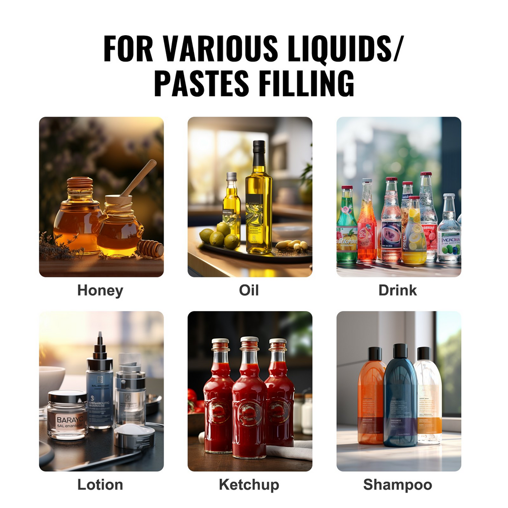 Máquina llenadora manual de líquidos en pasta VEVOR llenadora de botellas de 5 a 100 ml
