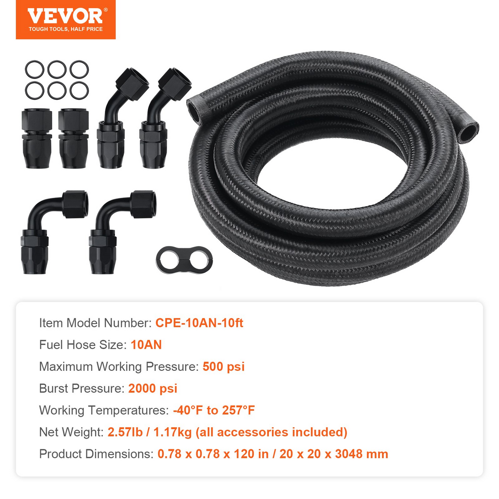 Kit de línea de combustible VEVOR 10AN de 10 pies