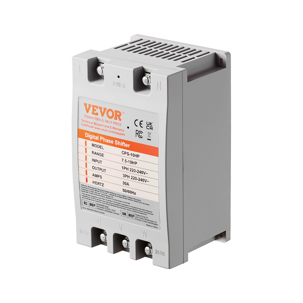 Convertidor monofásico a trifásico de 10 HP 30 A 220 V de 220 V a 240 V