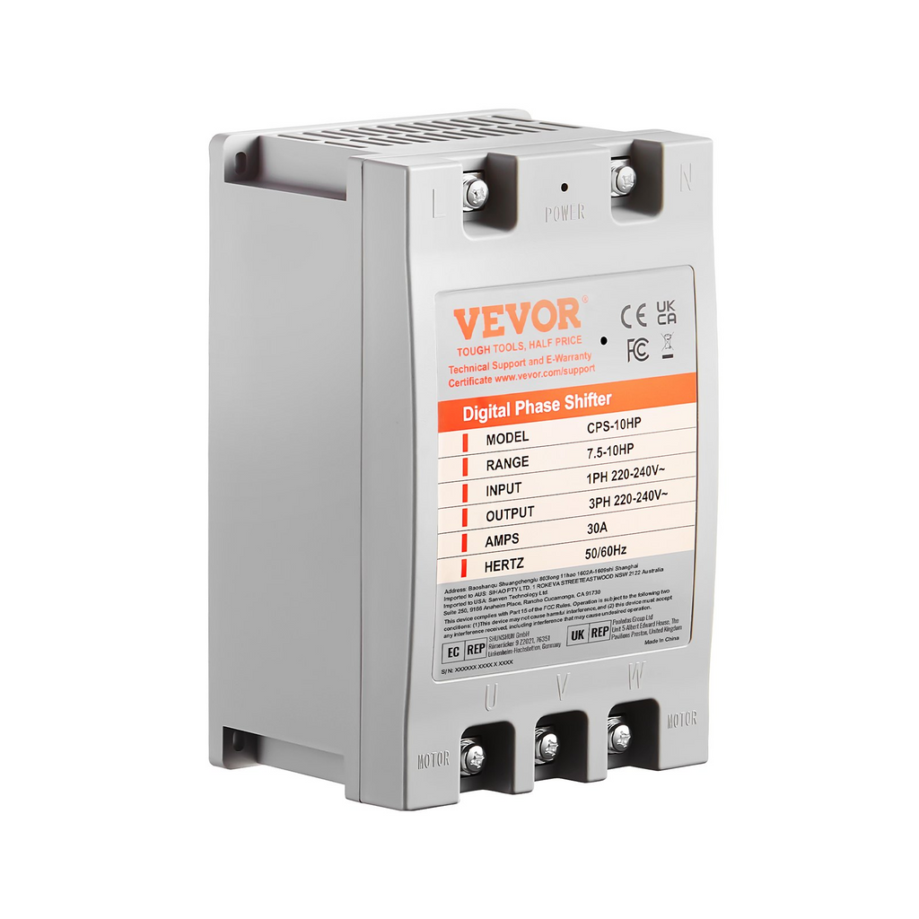 Convertidor monofásico a trifásico de 10 HP 30 A 220 V de 220 V a 240 V