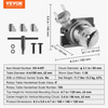 Mesa giratoria VEVOR para fresadoras 4''/100 mm modelo horizontal y vertical de precisión con mandril de 3 mordazas de 3.1''/80 mm pernos en T M10 y tuercas para herramientas de indexación de fresado