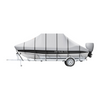 Cubierta impermeable para barco remolcable de 24'-26' PU Oxford de grado marino 600D