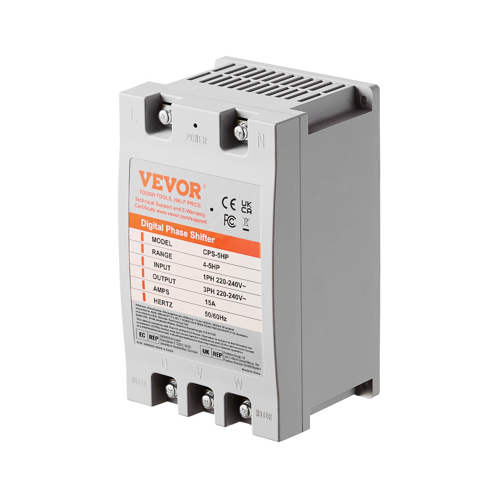 Convertidor monofásico a trifásico de 5 HP 15 A 220 V a 240 V