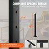 VEVOR - Paquete de 4 postes para barandilla de cable 36" x 1" x 2" con orificios horizontales de acero