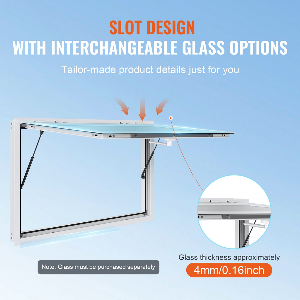 Ventana de concesión VEVOR de 60" x 36"