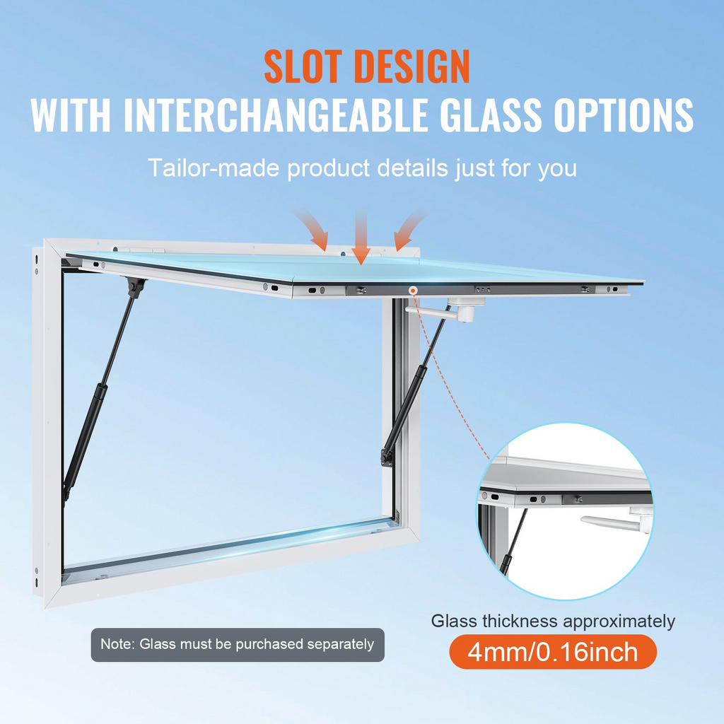 Ventana de concesión VEVOR de 48" x 36"