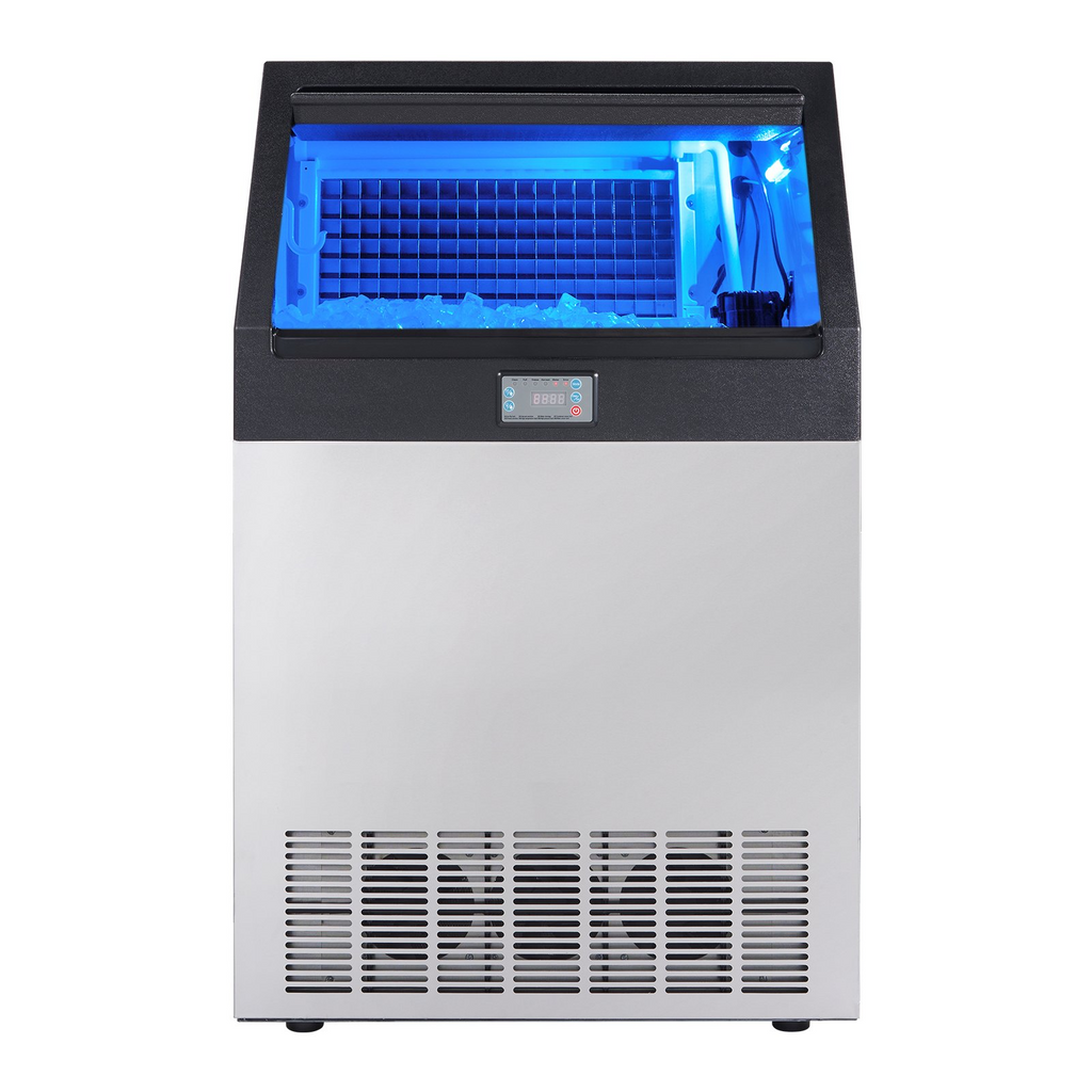 VEVOR Máquina para fabricar hielo comercial 265 lb/24 h capacidad de almacenamiento de 88 lb