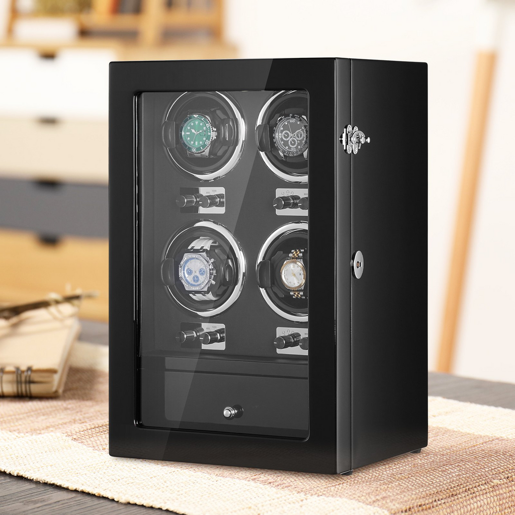 VEVOR Watch Winder para 4 relojes automáticos para hombres y mujeres con 4 motores