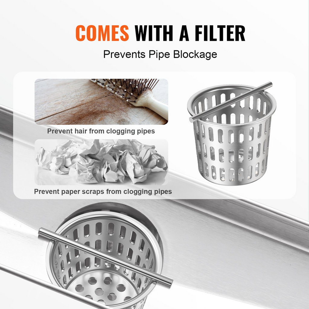 Desagüe de ducha lineal de 36 pulgadas Capacidad máxima de descarga: 42,5 L/min