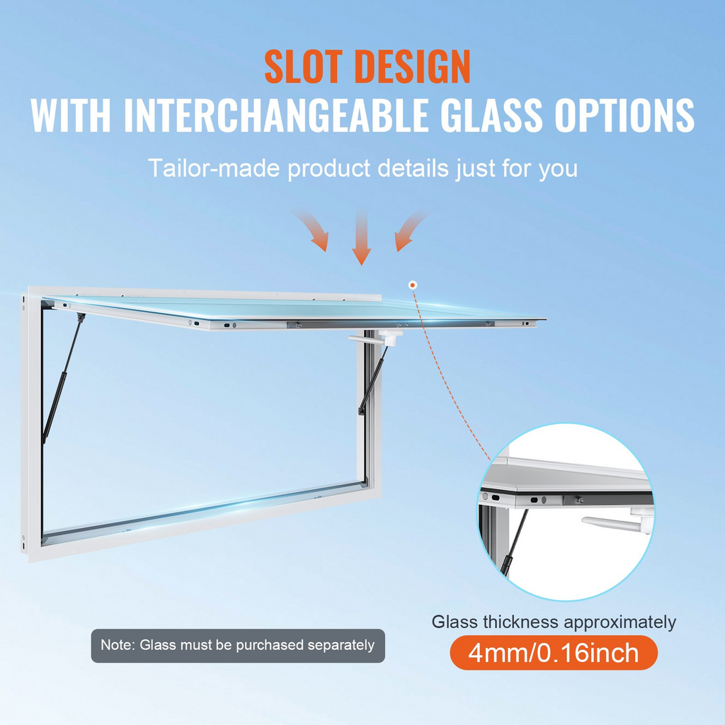 Ventana de concesión VEVOR de 72" x 36"