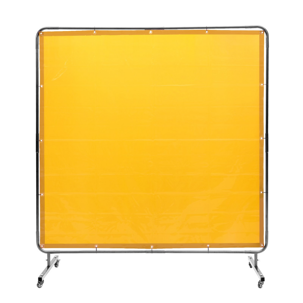 Pantalla de soldadura VEVOR con marco de 6' x 6' con 4 ruedas giratorias (2 bloqueables)