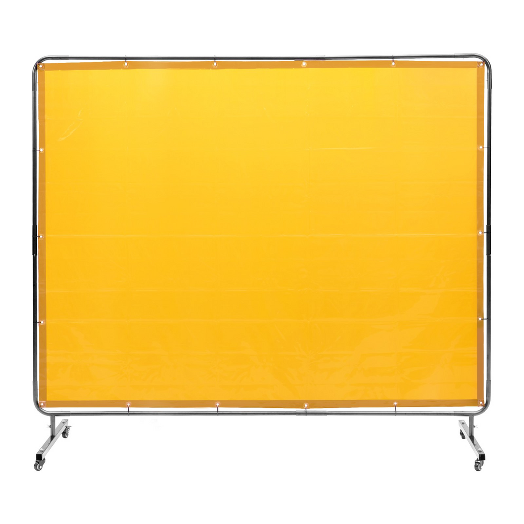 Pantalla de soldadura VEVOR con marco de 6' x 8' con 4 ruedas giratorias (2 bloqueables)
