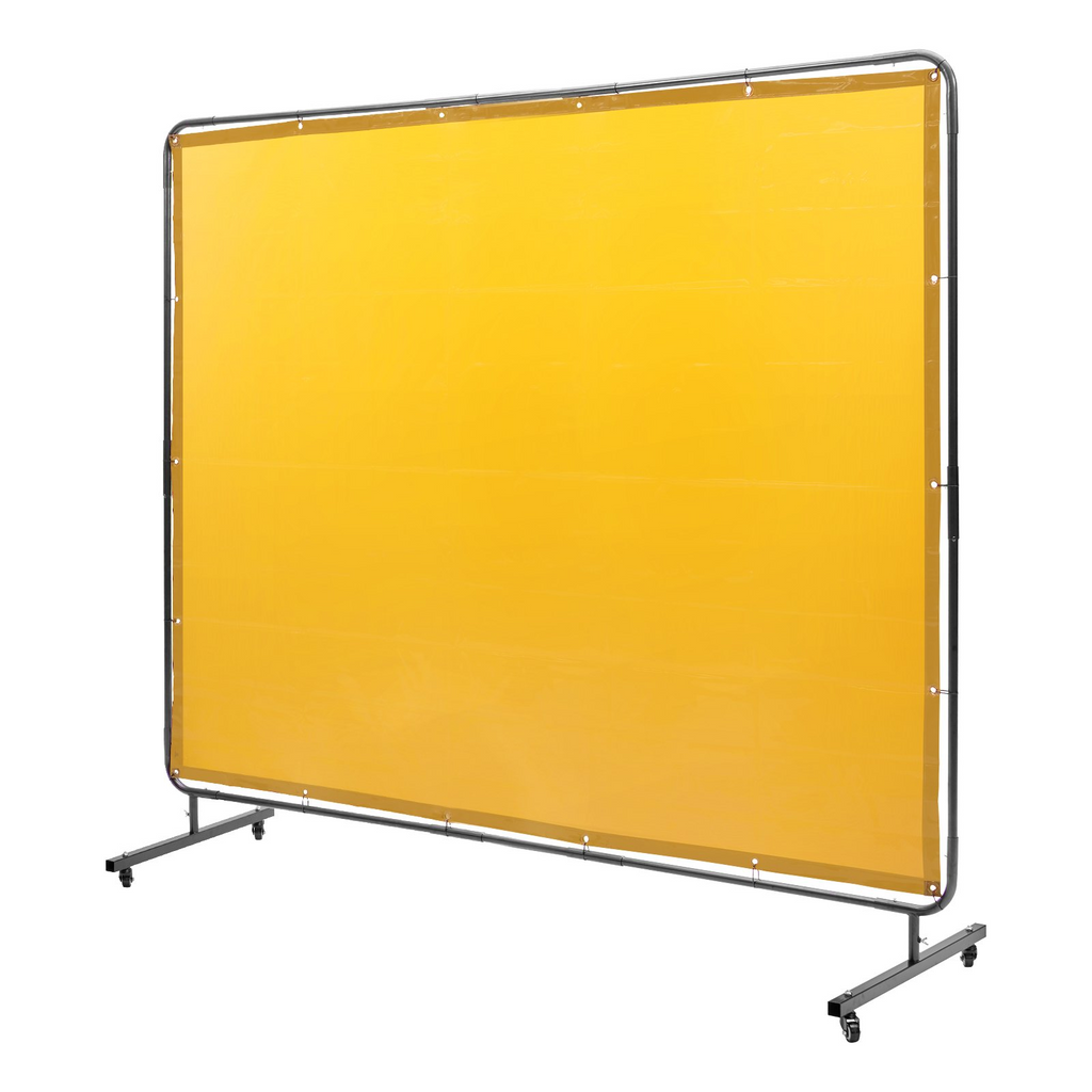 Pantalla de soldadura VEVOR con marco de 6' x 8' con 4 ruedas giratorias (2 bloqueables)