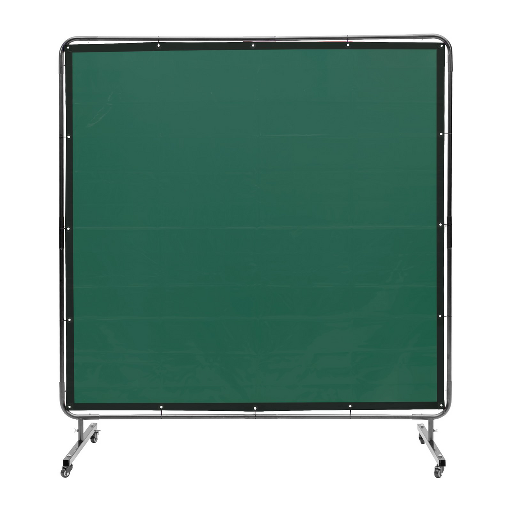 Pantalla de soldadura VEVOR con marco de 6' x 6' sobre 4 ruedas giratorias (2 bloqueables)