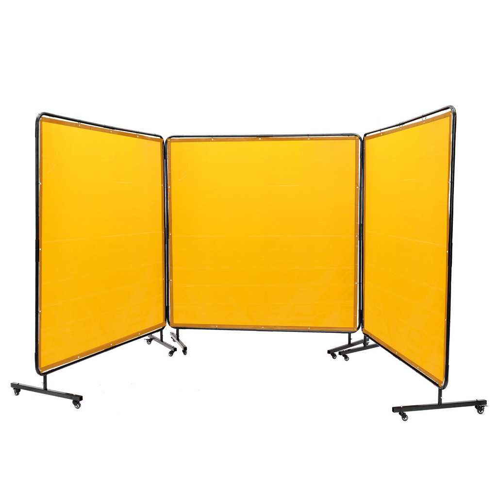 Pantalla de soldadura VEVOR con marco 6' x 6', 3 paneles