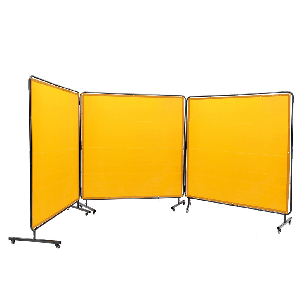 Pantalla de soldadura VEVOR con marco 6' x 6', 3 paneles