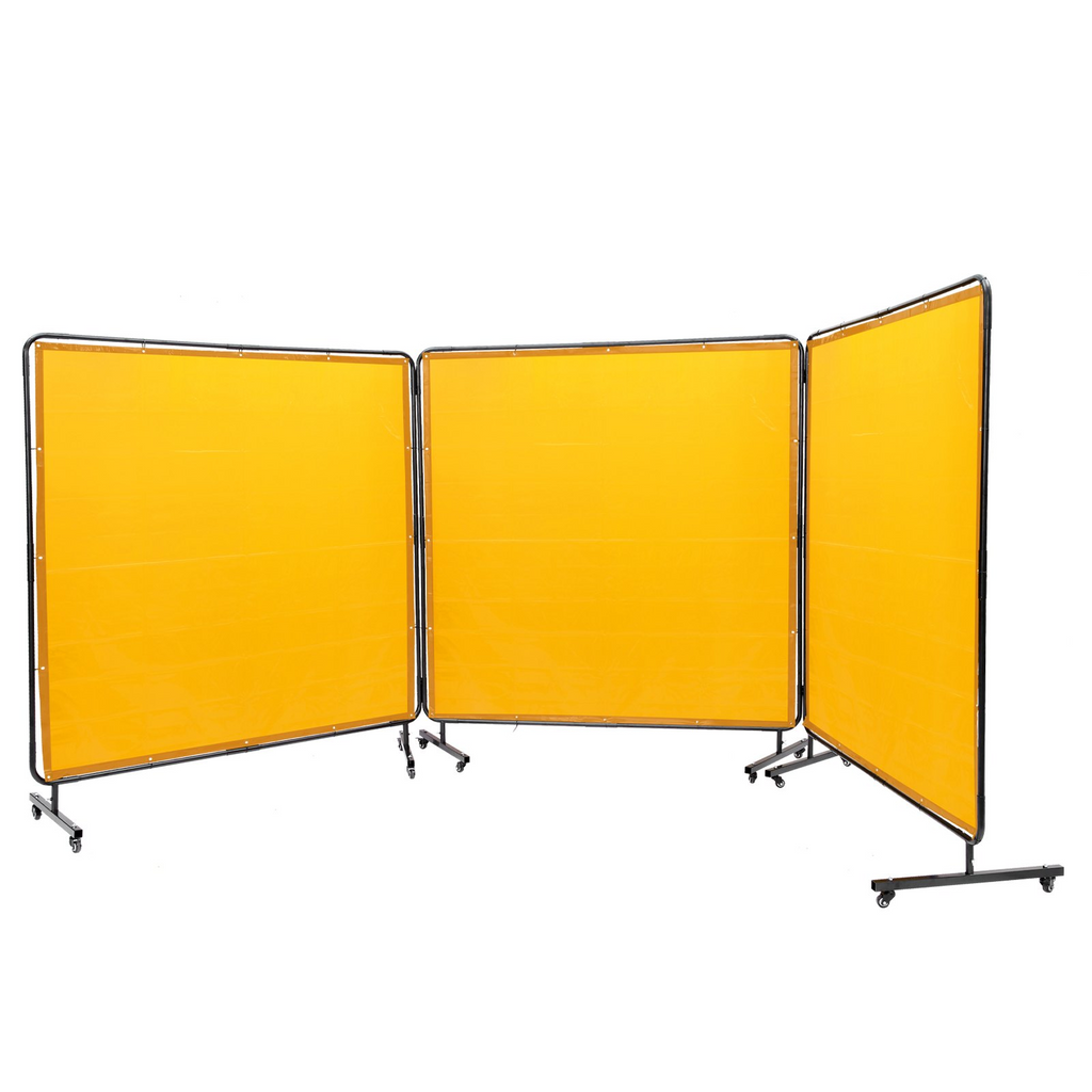 Pantalla de soldadura VEVOR con marco 6' x 6', 3 paneles