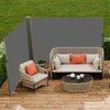 VEVOR Toldo lateral retráctil mampara de privacidad para exteriores de 79'' x 236'' impermeable de poliéster de 180 g