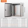 Caja eléctrica de acero VEVOR, 16" x 12" x 10", caja de protección eléctrica de acero inoxidable 304, protección para equipos eléctricos