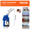 Boquilla de combustible automática VEVOR con cierre de combustible, boquilla de 3/4" NPT y 13/16" para recarga de combustible diésel  JH2