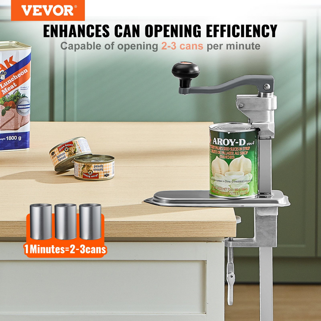 VEVOR Abrelatas manual de altura ajustable para latas de hasta 15,7" de alto