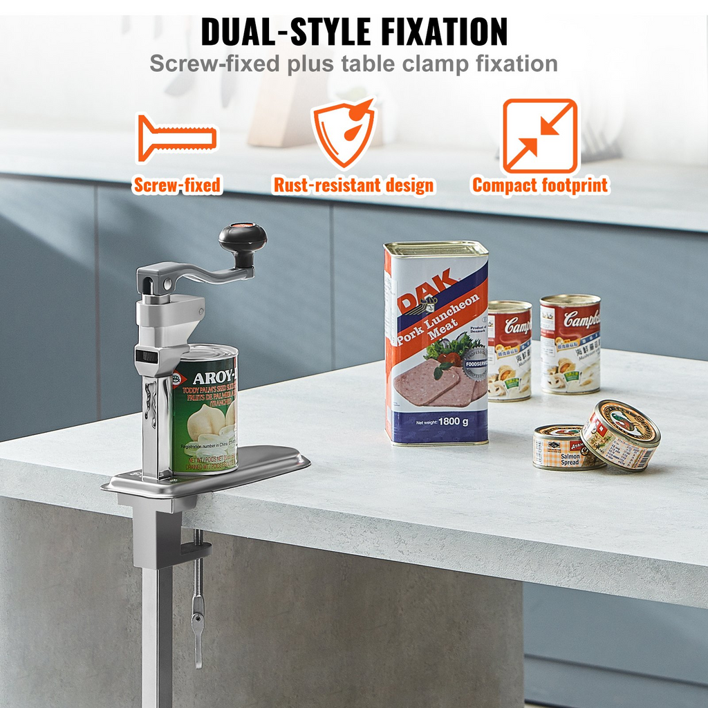 VEVOR Abrelatas manual de altura ajustable para latas de hasta 15,7" de alto