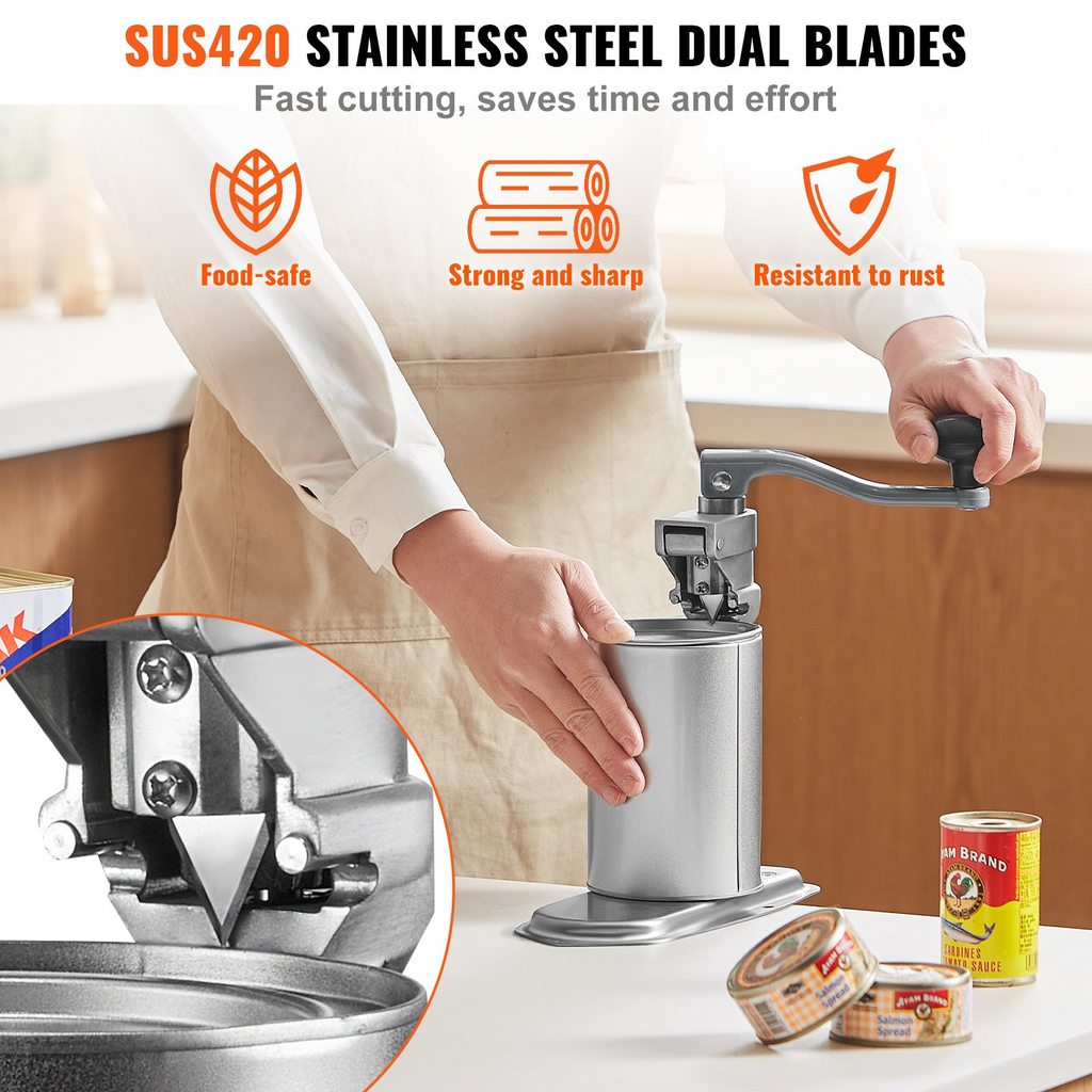 VEVOR Abrelatas manual de altura ajustable para latas de hasta 15,7" de alto
