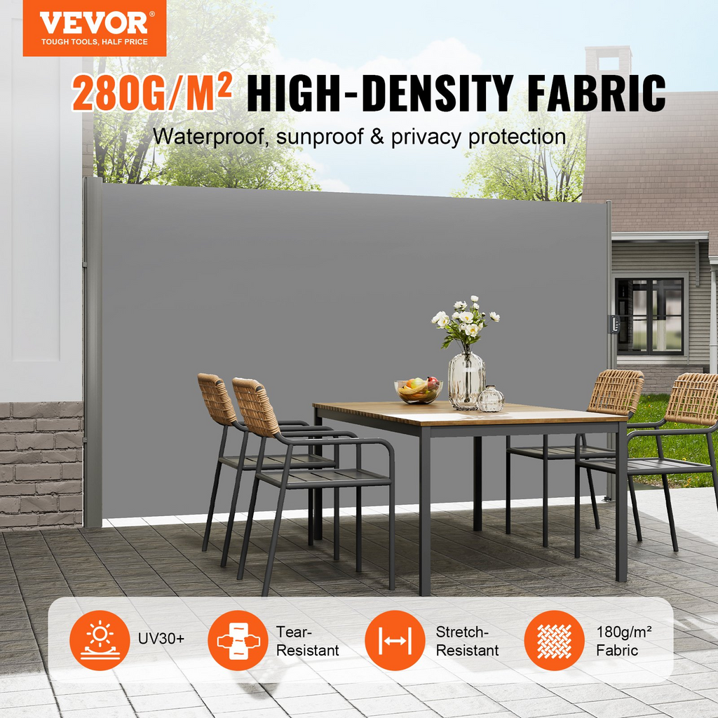 VEVOR Toldo lateral retráctil 63'' x 118''