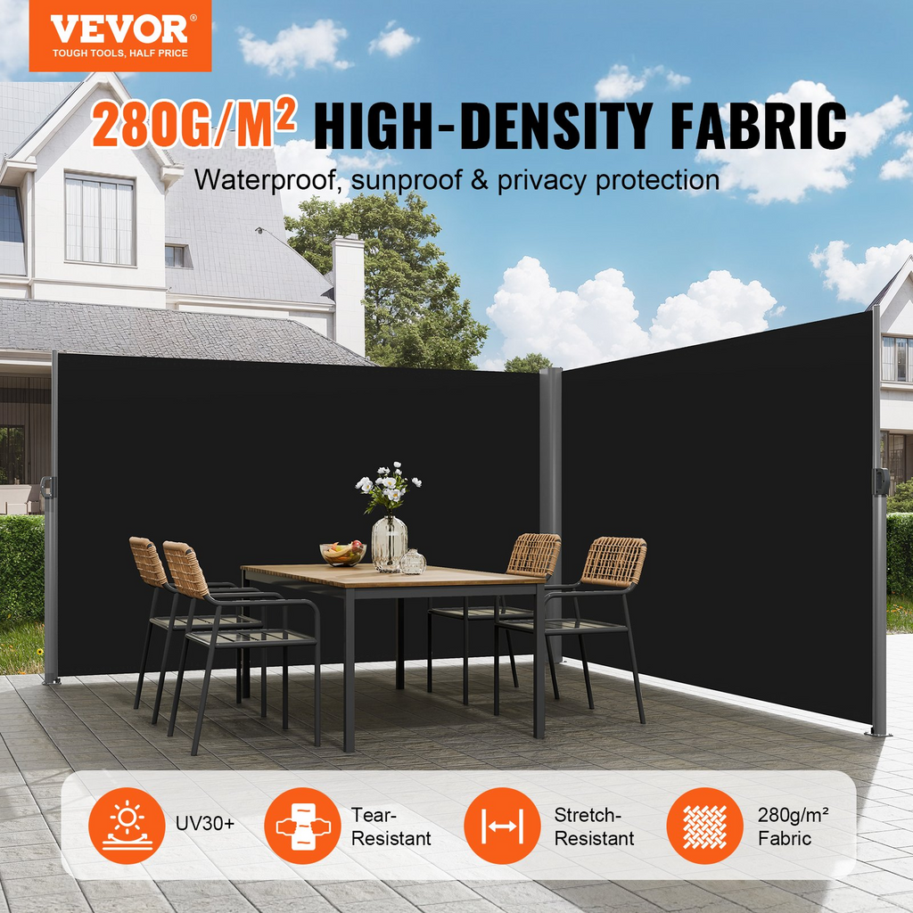 Toldo lateral retráctil VEVOR de 236 x 63 pulgadas
