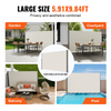 Toldo retráctil beige VEVOR de 180 x 300 cm (71 x 118 in) de aluminio resistente