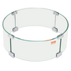 VEVOR protector de llama de vidrio redondo de 17 x 6,7 pulgadas