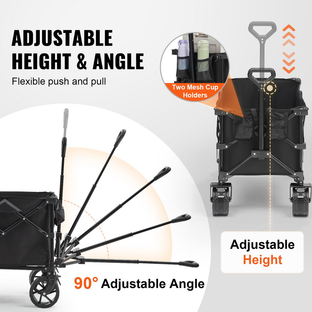 VEVOR - Carro plegable para playa 220 L con capacidad máxima de 330 lb