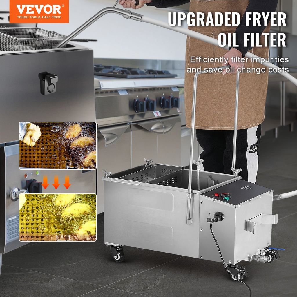 Filtro para freidora móvil VEVOR capacidad del tanque de aceite de 38 l