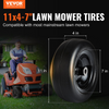 Paquete de 2 Neumáticos para tractor cortacésped VEVOR con llanta sin cámara de 11 x 4-7" PU antipinchazos 3,4" tamaño de buje de 3/4"