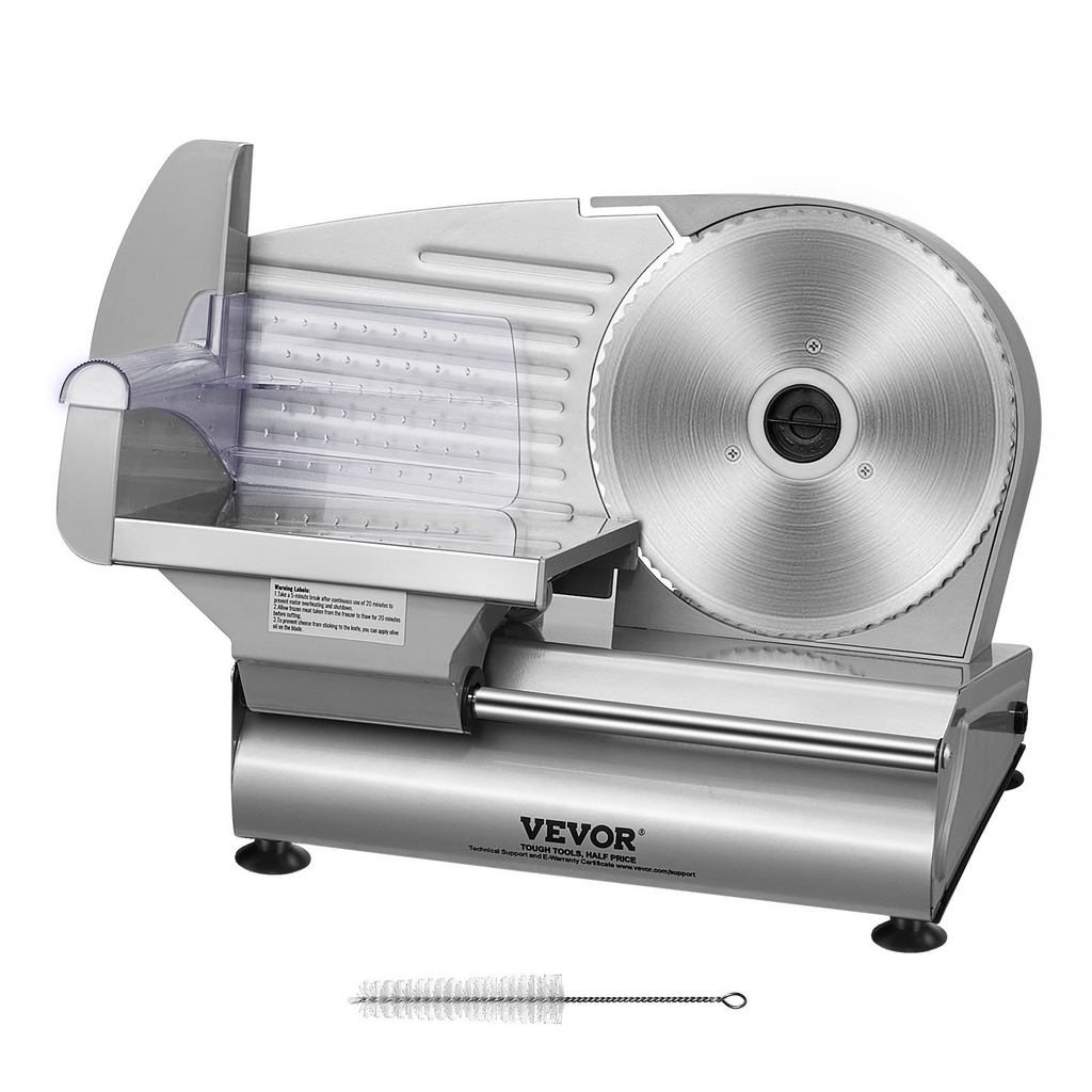 Cortadora de carne VEVOR de 180 W con hoja de acero inoxidable SUS420 de 7,5" y protector de hoja