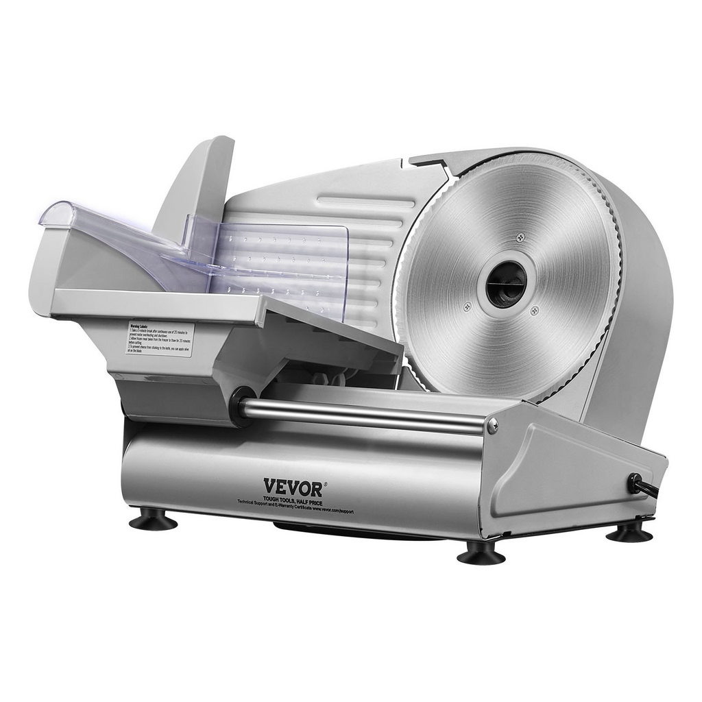 Cortadora de carne VEVOR de 180 W con hoja de acero inoxidable SUS420 de 7,5" y protector de hoja