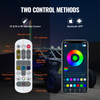 VEVOR 2 PCS 3 luz LED Whip con base de resorte con aplicación y control remoto