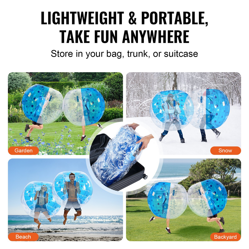 VEVOR - Pelota de parachoques inflable (1 unidad) 1,5 m (5 pies) de cuerpo 0,8 mm de grosor de PVC