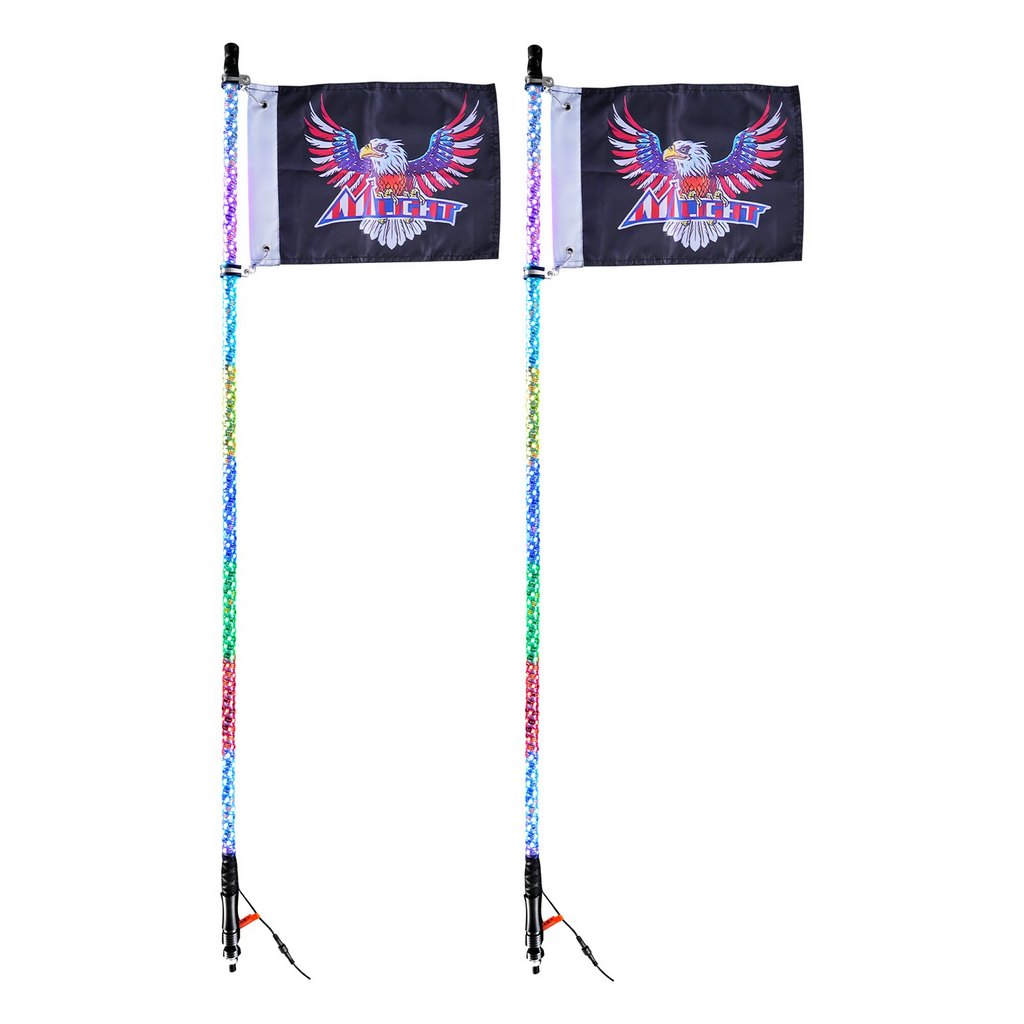 VEVOR 2 PCS Impermeable 360° con 4 Banderas para UTV ATV