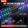 Control remoto Led Impermeable RGB con 4 banderas para UTV ATV motocicletas RZR Can-am camiones todoterreno Go-karts