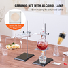 Kit de destilación de aceites esenciales VEVOR 500 ml de borosilicato 3,3 con lámpara de alcohol Malla de cerámica y juntas de 24, 40
