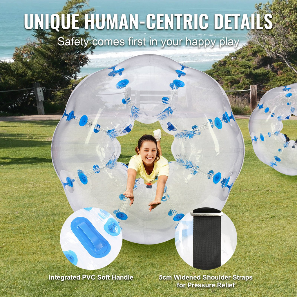 VEVOR - Pelota de parachoques inflable (1 unidad) 1,5 m (5 pies) de cuerpo 0,8 mm de grosor de PVC
