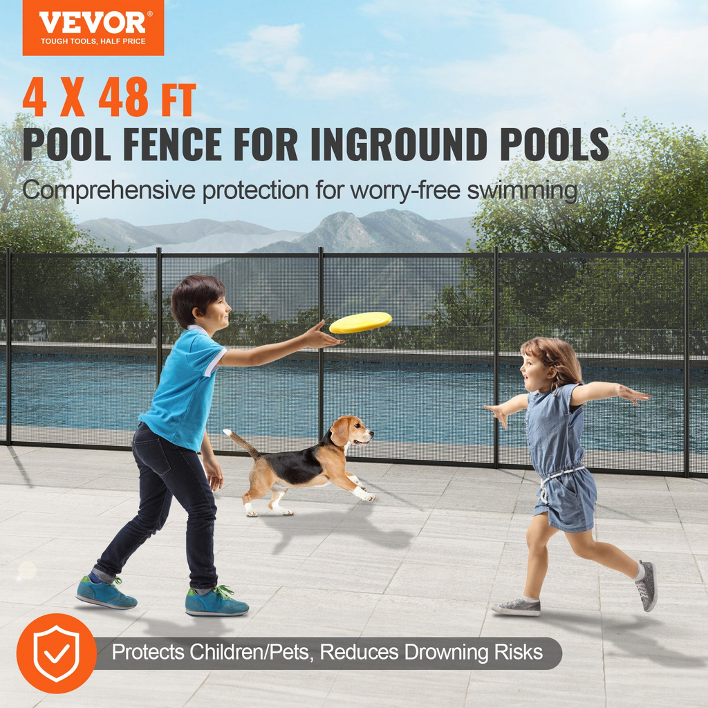 Valla para piscina VEVOR 4 x 48 pies de PVC Teslin de 340 g