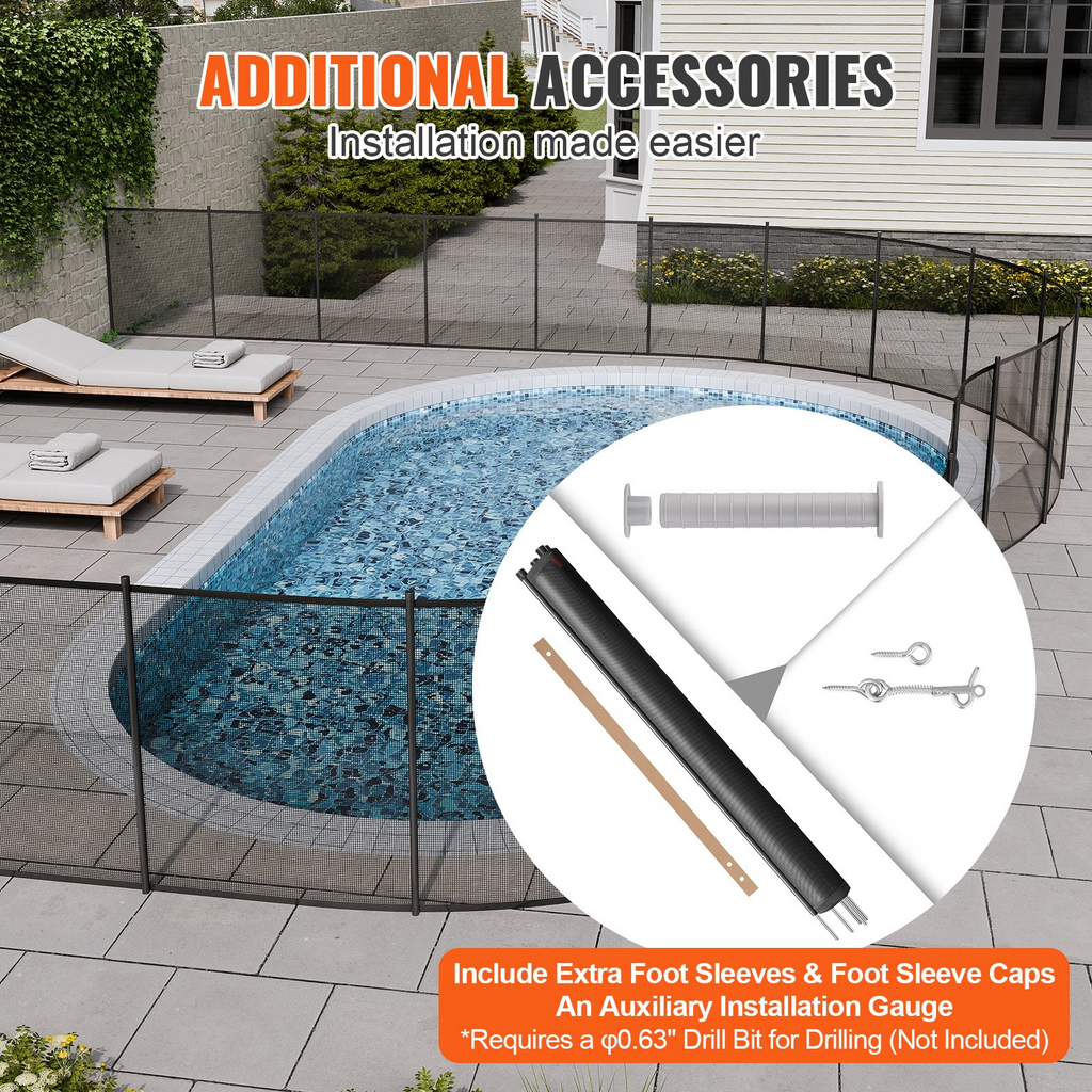 Valla para piscina VEVOR 4 x 48 pies de PVC Teslin de 340 g